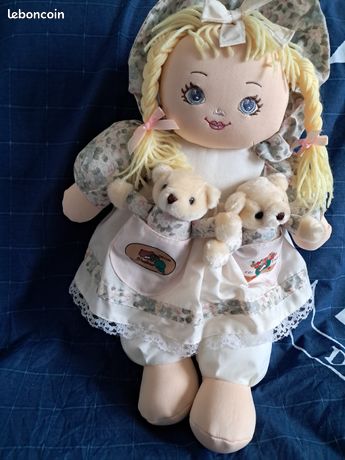Poupée De Chiffon Mignonne 11x2x5 Avec Chapeau, Écharpe Et Chaussures - Idéal Bébé Et Tout-Petit Poupée Câlin Bébé Avec Accessoires