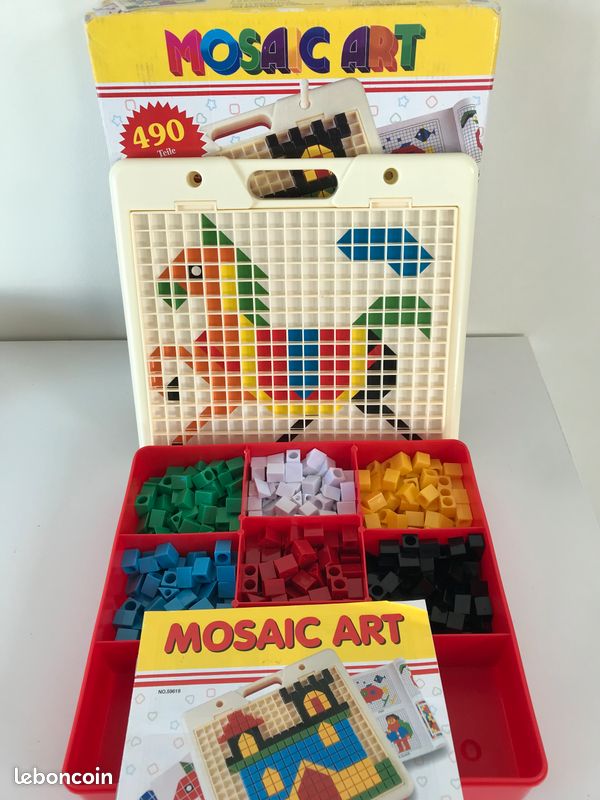 DERAYEE Creative Mosaïque Puzzle 296PCS - Jeux Éducatif Enfant 3 4 5 Ans Développement Créativité