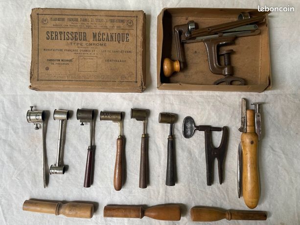 ANCIEN SERTISSEUR A Cartouche Chasse Chasseur Manufacture D'armes De St