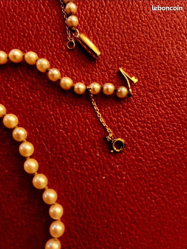 Collier or et perles de culture superbe état (image 2)