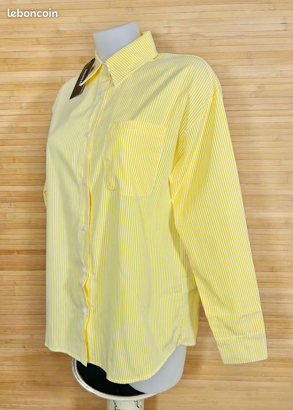 Chemise jaune taille S pour femme (image 2)