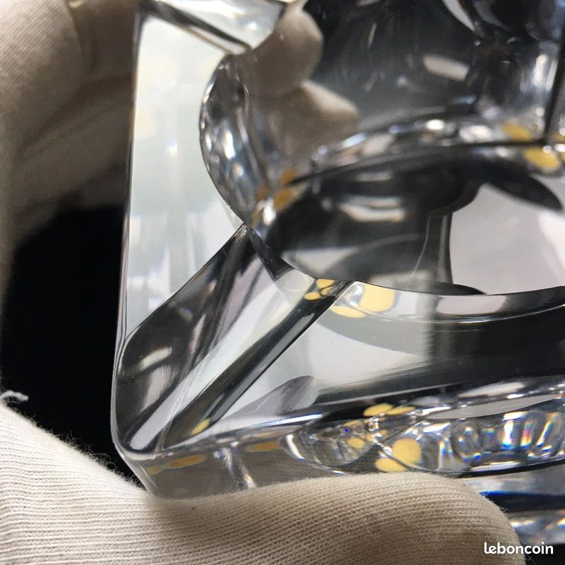 Cendrier Vintage 70s Sèvres Cristal 9x9 cm (image 8)