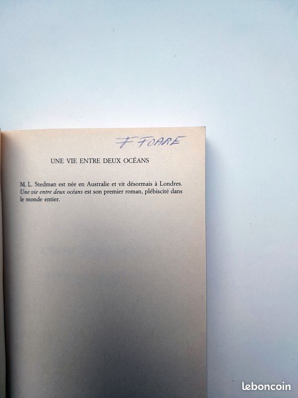 M.L. Stedman, Une vie entre deux océans (image 4)