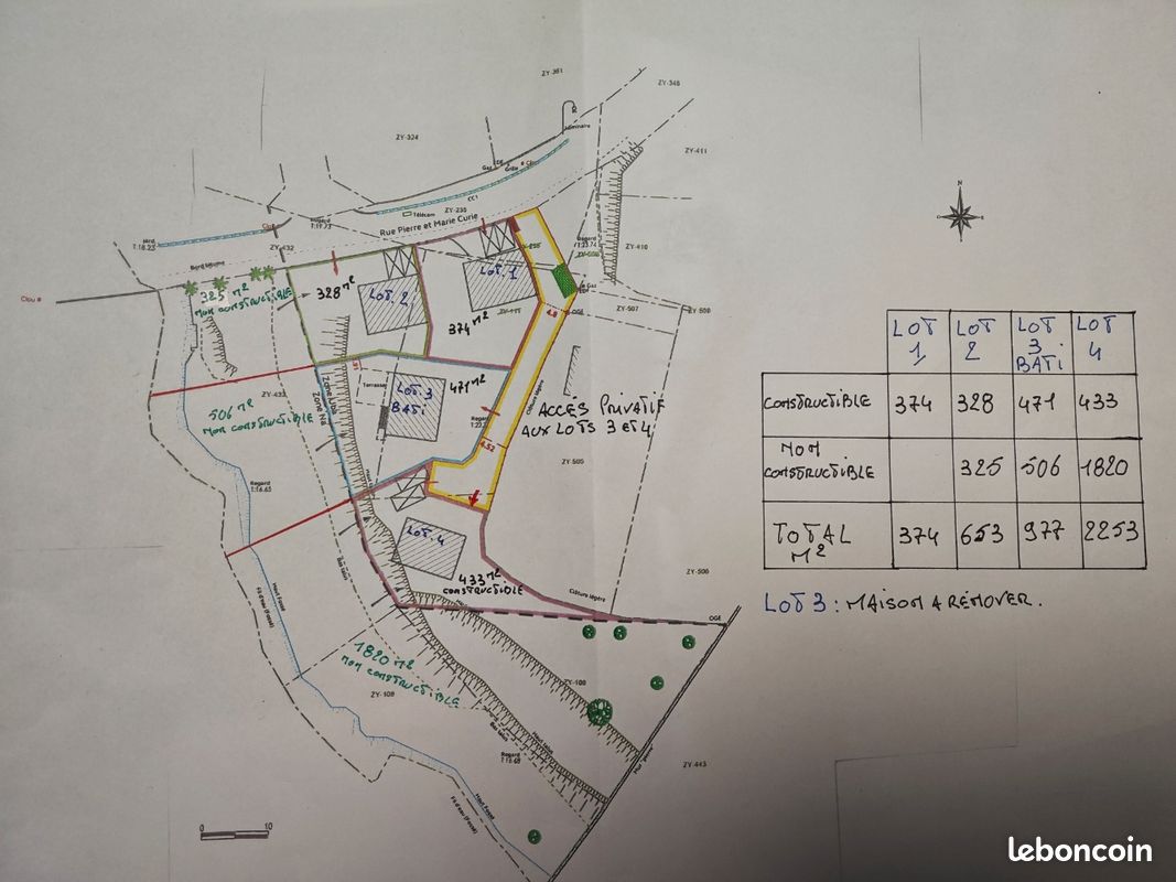 3 Terrains CONSTRUCTIBLE LIBRE DE CONSTRUCTEUR · à Inzinzac-Lochrist · 82 000 €