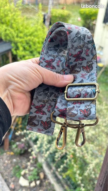 Bandoulière de sac à motifs ajustable - 38mm - Papillon - Bronze (image 1)