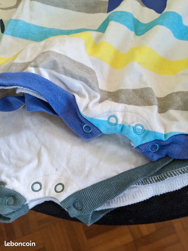 Lot de 2 combishorts combicourts barboteuse Petit Beguin 24 mois - 92 cm neuf (image 6)