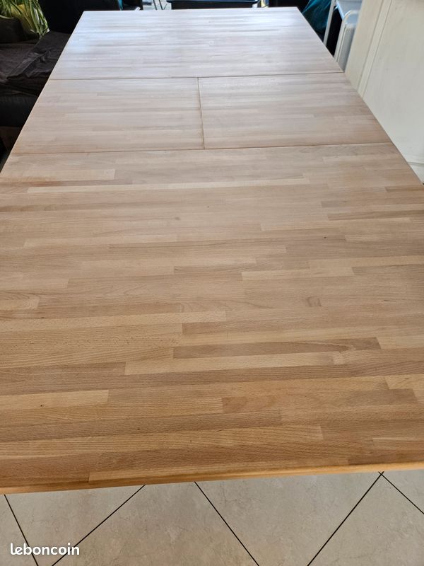 Table en pin massif avec alonge 203 cm x 100 cm (image 6)
