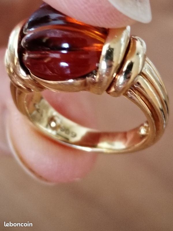 Bague Ajustable En Acier Inoxydable Avec Cabochon Verre Motif Mésange - Neuf Avec étiquettes