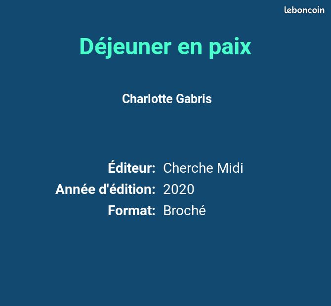 Déjeuner en paix - Charlotte Gabris (image 2)