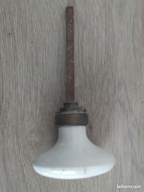 Lot 5 Poignées de porte porcelaine ovales vintage rétro ancienne (image 6)
