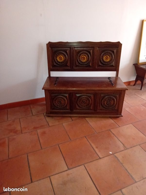 Banc ancien coffre (image 5)
