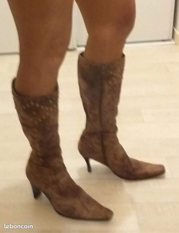 Bottes à talons marron Marque Graceland Chaussures