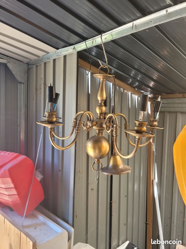 Lustre ancien en bronze (image 3)