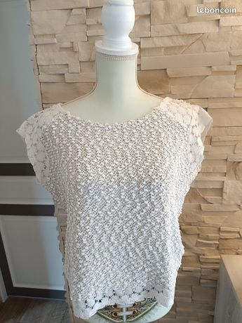 Gilet NAF NAF En Coton, Taille M, Beige Clair - Parfait Pour Un Look Décontracté