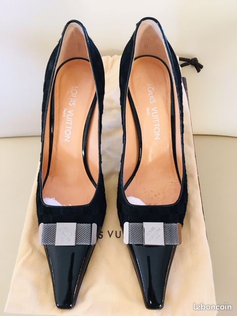 Escarpins PUMP noir à damier VUITTON (image 2)