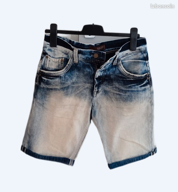 Short En Jean Zara Enfant Détruit - Taille 140 - Bordure Colorée - Occasion Très Bon état