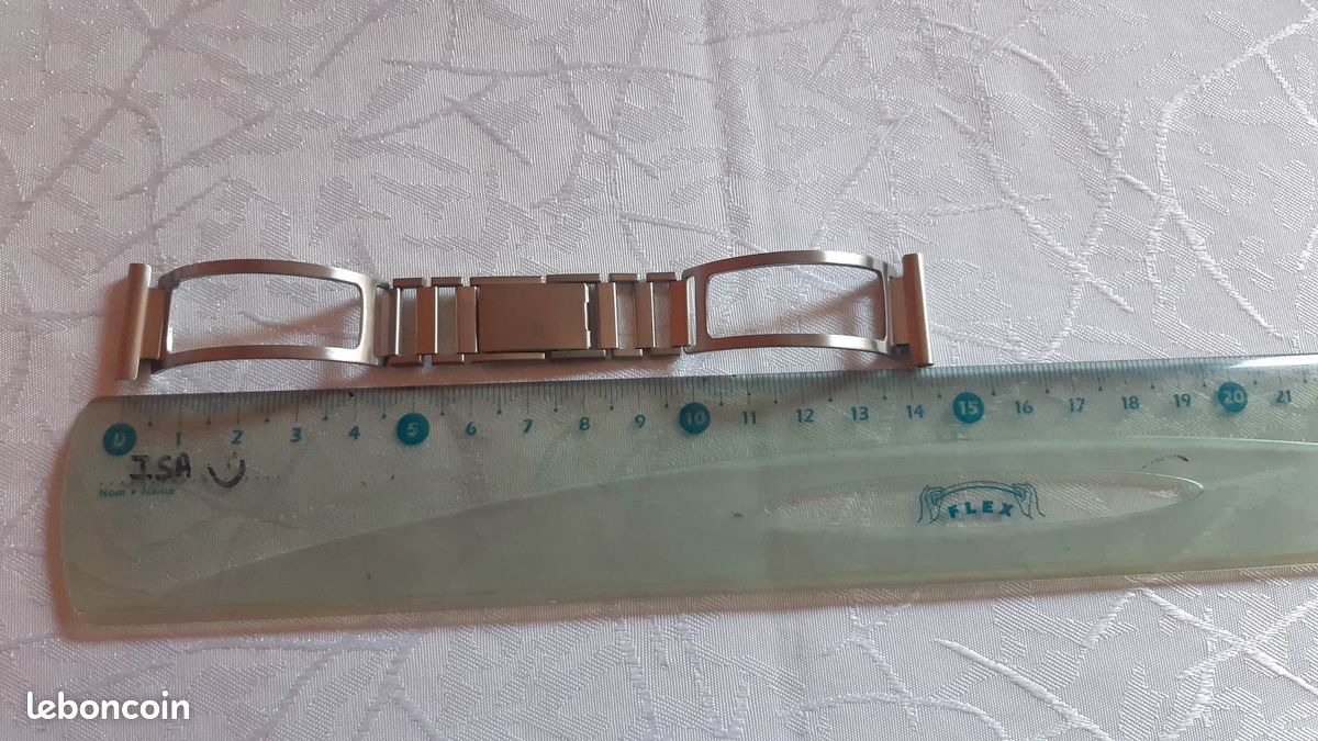 Bracelet De Montre ZRC Racing Vintage - Acier Argenté, Largeur 18mm, Unisexe