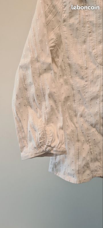 Chemisier taille 1 affinités blanc et motifs argentés (image 4)