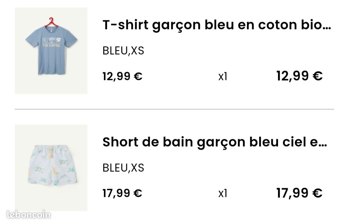Short Et T-Shirt En Coton Trasluz Pour Ado - Taille 14 Ans - Parfait Printemps/Été