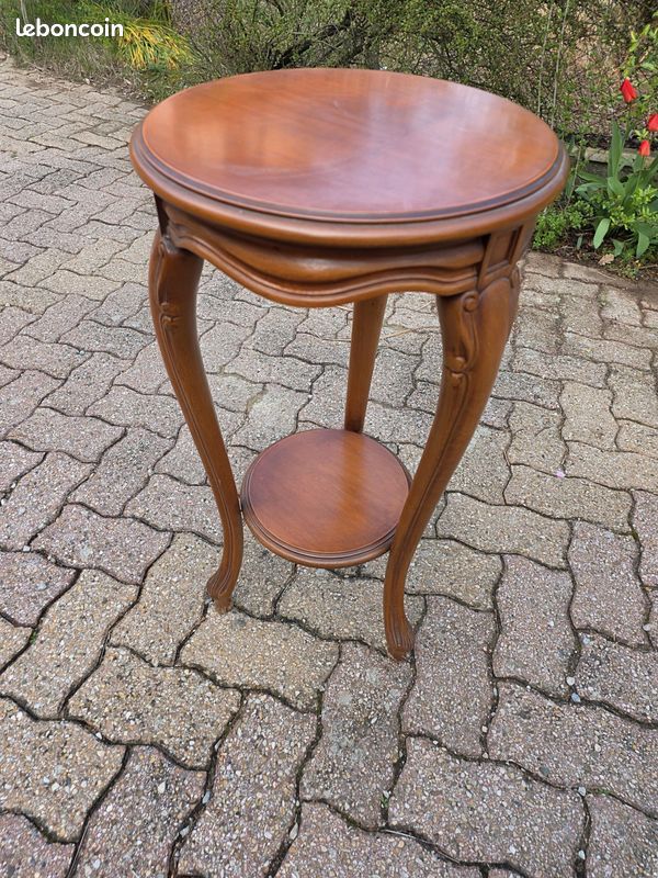 Guéridon ancien bois et marbre Classique Marron Bois/Marbre - Vendu