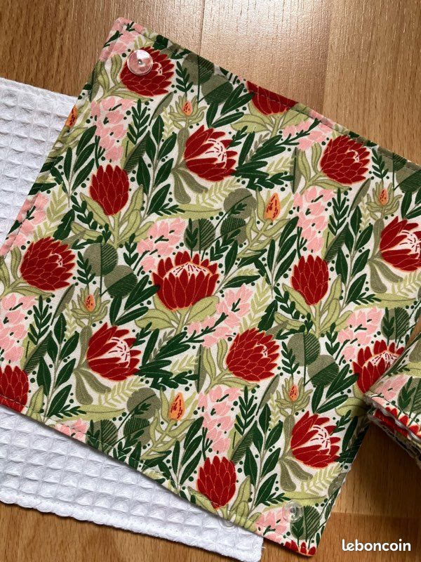 Essuie tout lavable • Grosses Fleurs • lot de 6 feuilles (image 4)