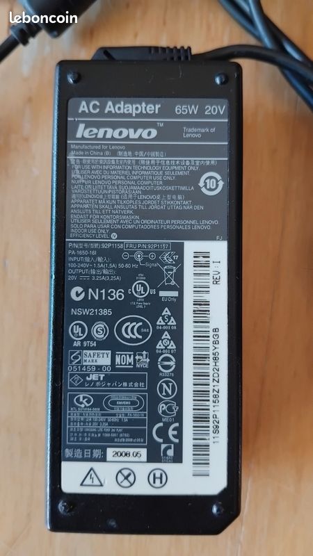 Chargeur Ordi Portable LENOVO (image 5)