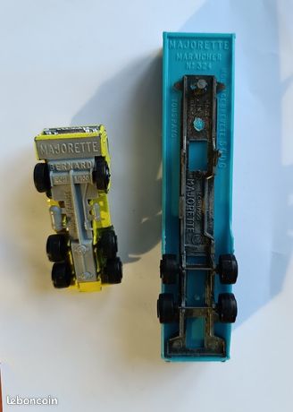 Majorette N324 - Camion Maraîcher Bernard - Bicolore Bleu/orange - Boîte Carton