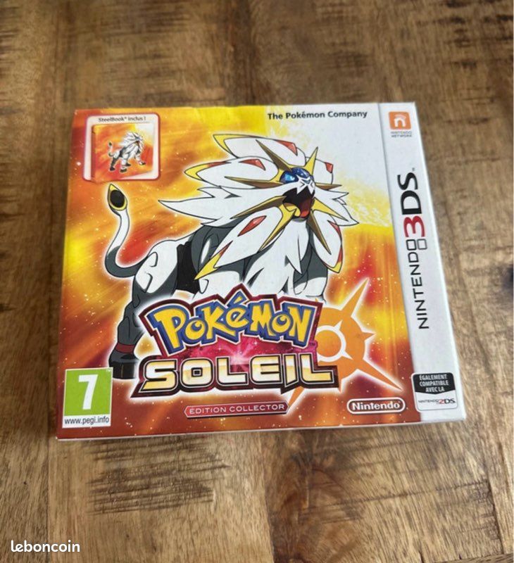 Pokémon Soleil 3DS Edition Collector Steelbook FR Complet Très Bon état