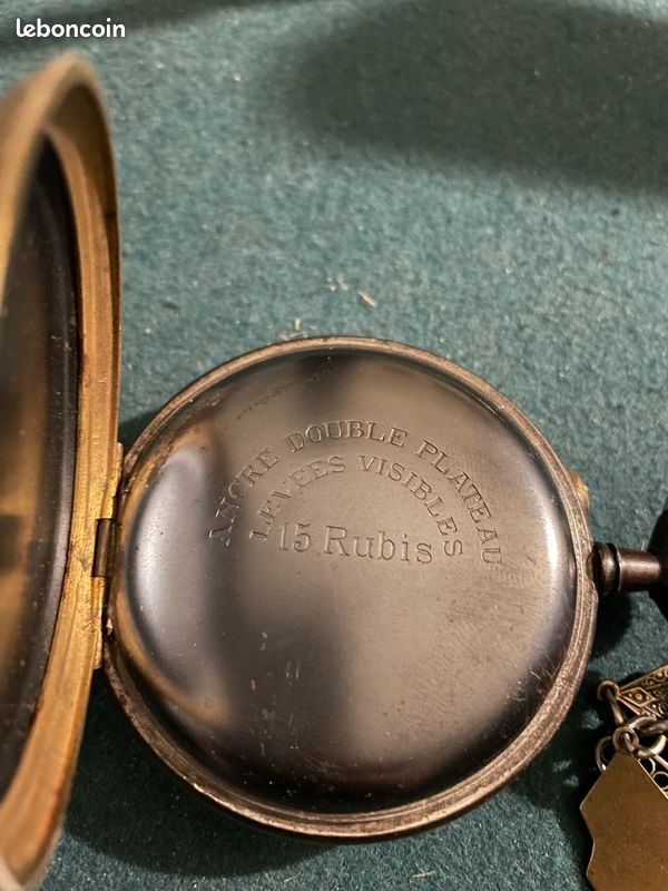 Montre Gousset Régulateur Double Plateau 15 Rubis - Vintage, Années 1900, Pour Pièces Ou Décoration