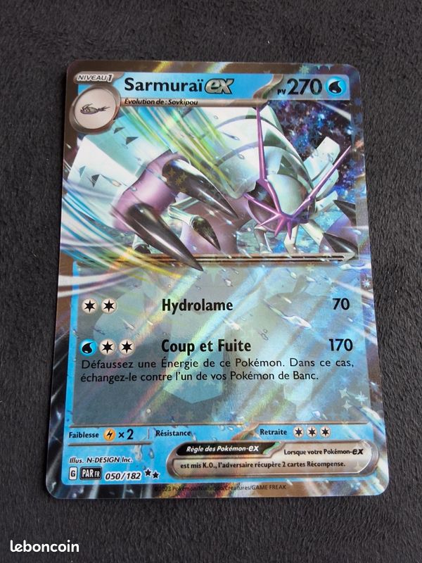 Carte pokémon française sarmuraï ex 050/182 faille paradoxe (image 1)