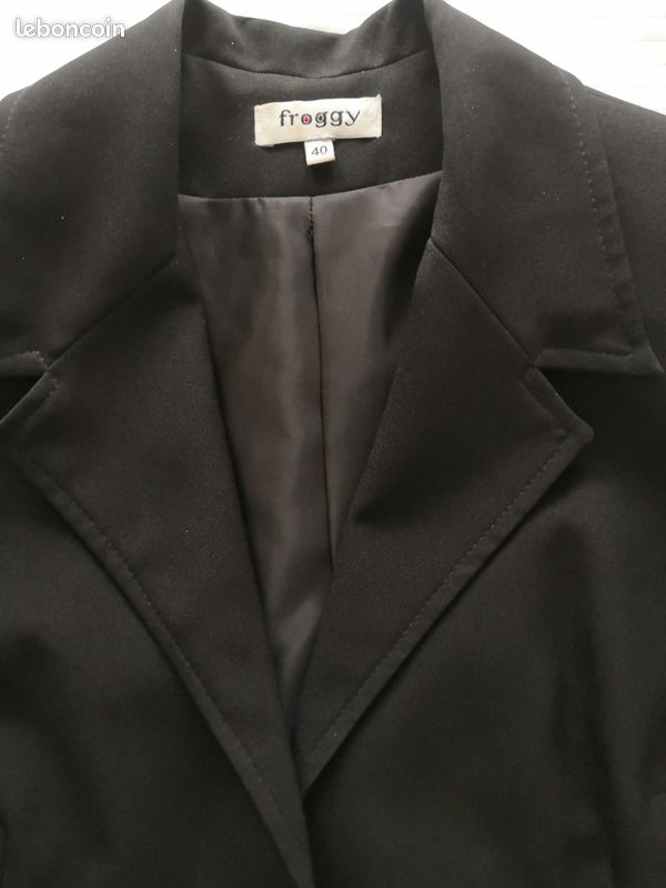 Tailleur jupe noir FROGGY Taille 40 (image 9)