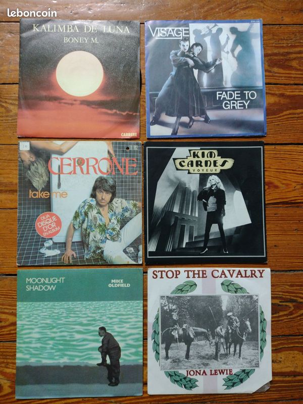 Disques vinyles 45 tours 80's en lot (image 1)