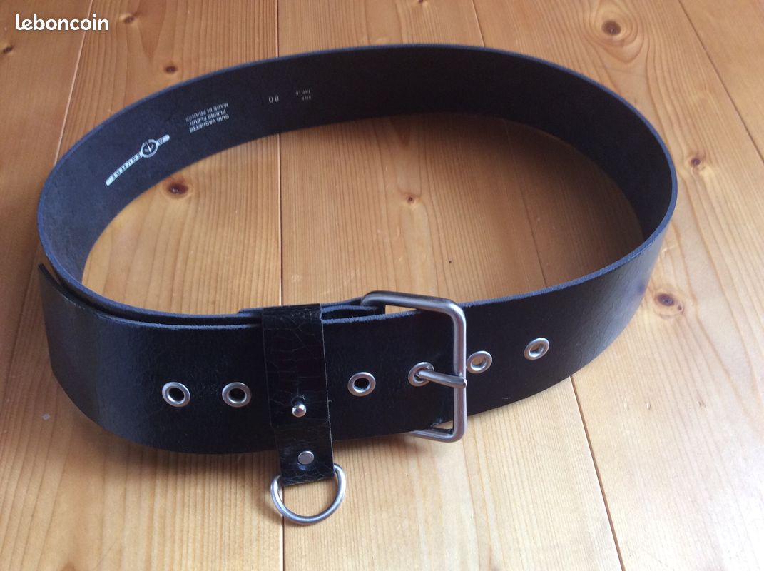 Ceinture cuir noir mosquitos (image 2)