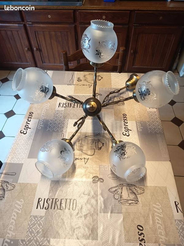 Lustre laiton 5 branches (image 6)