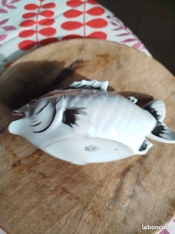 Poisson-jardinière Lindner Bavaria en porcelaine, Allemagne de l'Ouest, vers 1960-1970 (image 9)