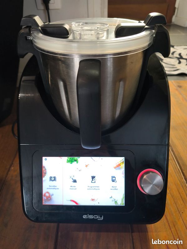 Robot Multifonction Connecté Elsay – Gris, Avec Bol, Mélangeur, Panier Vapeur