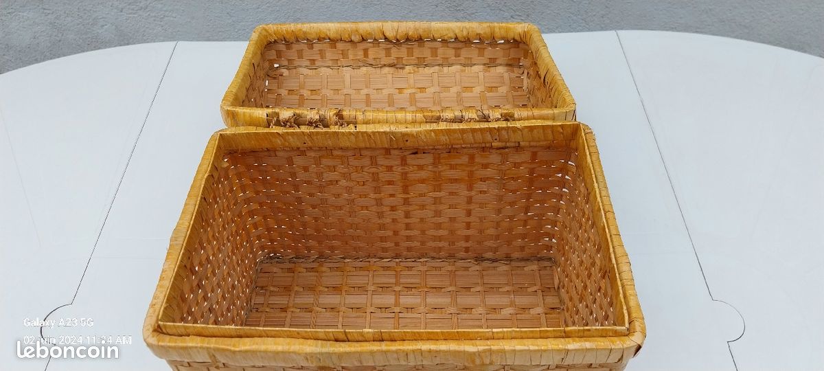 Mallette en forme de coffre en osier (image 6)