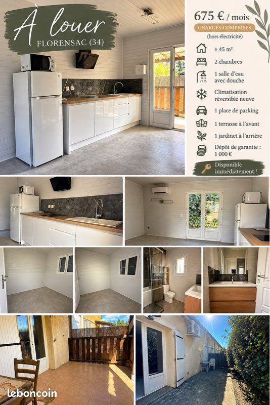Appartement 3 pièces 45 m² · à Florensac · 45 m² · 675 €/mois
