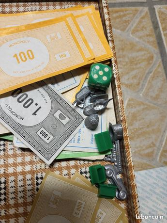 Vintage Jeu de société MONOPOLY de luxe Édition française 1961 - En