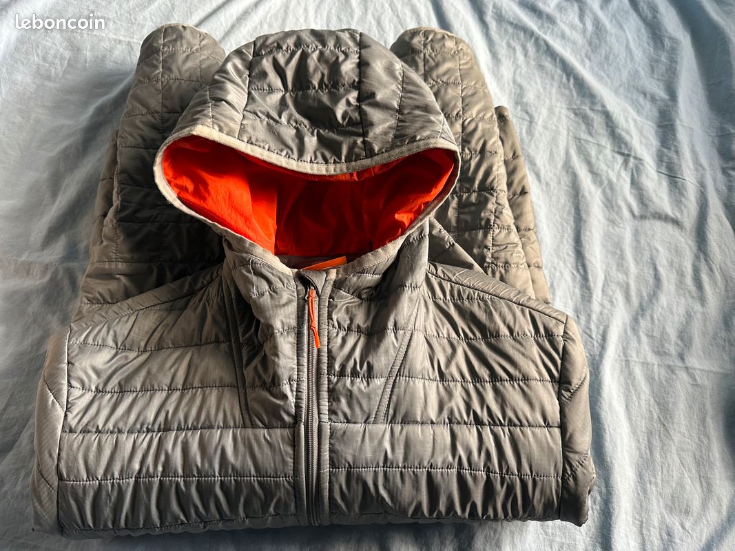 Veste Thermique Icebreaker Pour Homme - Laine Mérinos 100% - Gris Et Rouge - Taille M - Occasion