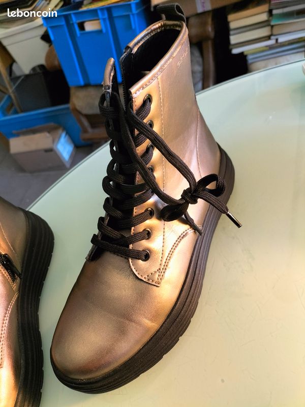 BOTTINES GEOX RESPIRA femme cuir dorees t : 36 (image 6)