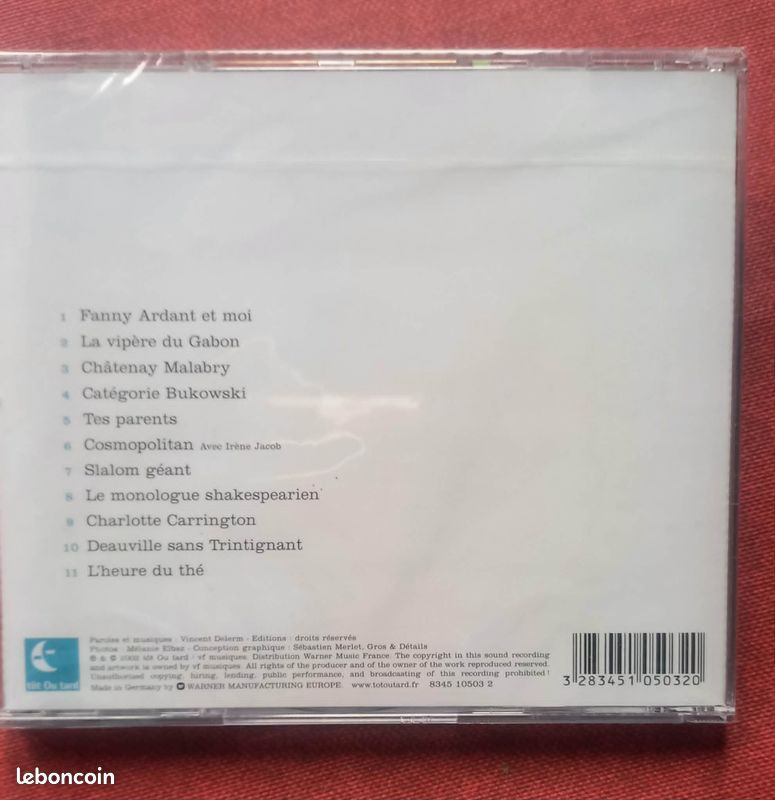CD neuf Vincent Delerm "Vincent Delerm" (image 2)