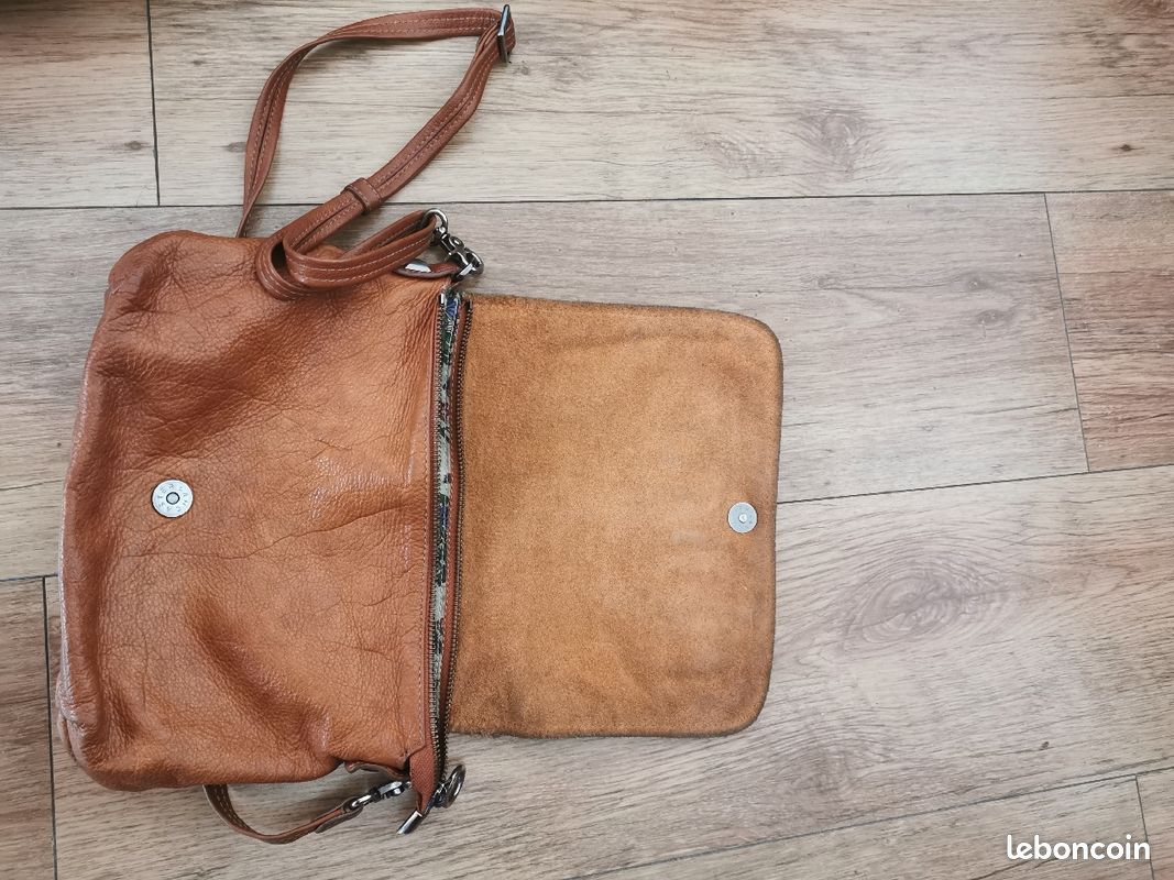 Sac à main en cuir Lancaster marron clair (image 2)