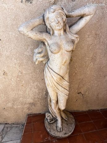 Superbe Buste En Pierre Naturelle, Statuette Design Pour Déco Intérieure