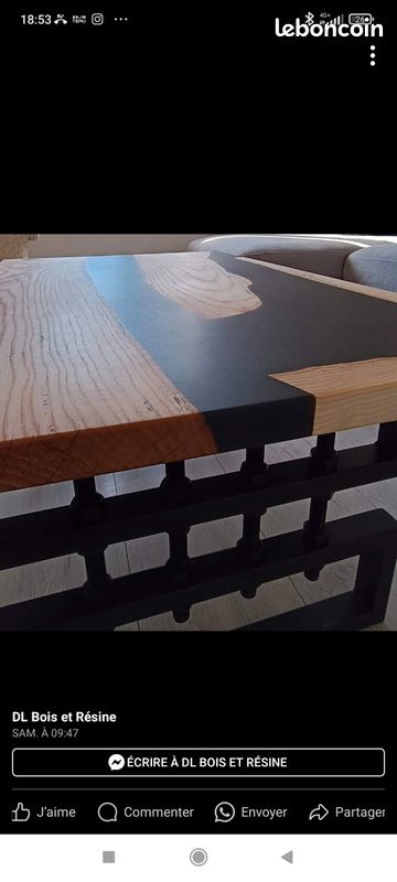 Table résine epoxy (image 1)