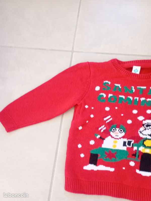 Pull de Noël garçon 3 ans 36 mois Tex (image 3)