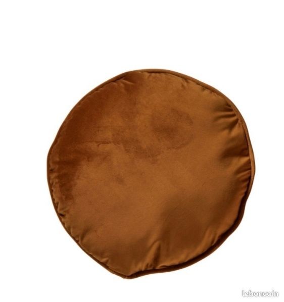 Lot de 3 coussins rond garnis en velours (image 2)