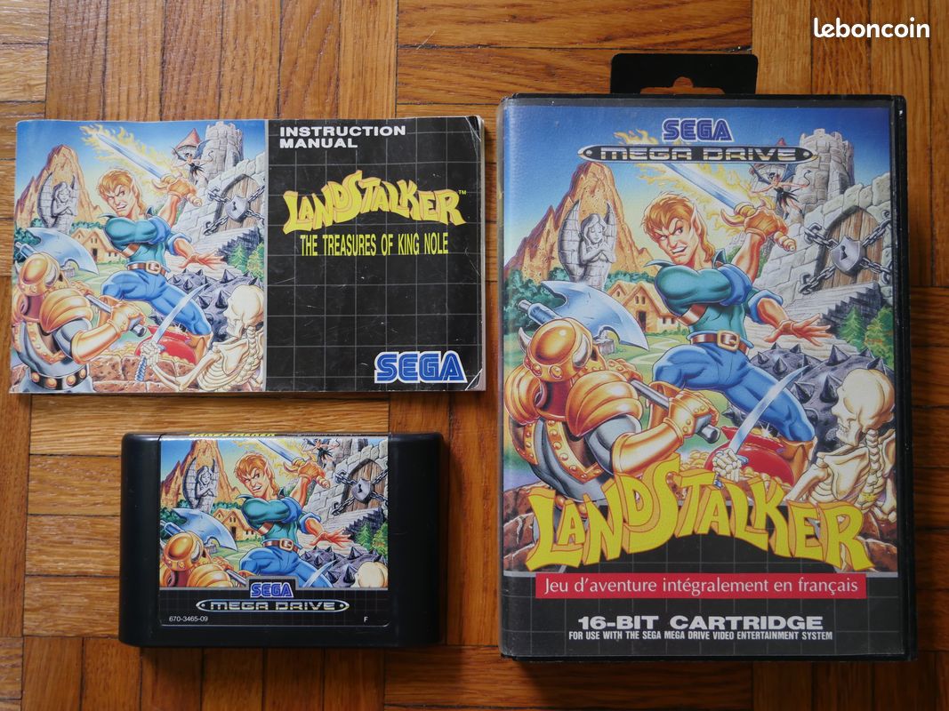 Jeu Sega Mega Drive Landstalker Le trésor du Roi Nole complet (image 1)