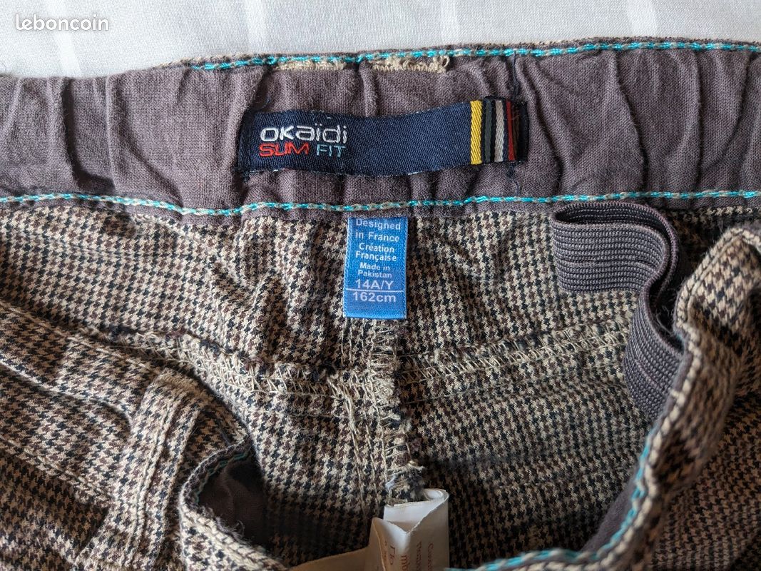 Pantalon toile Okaidi (image 3)