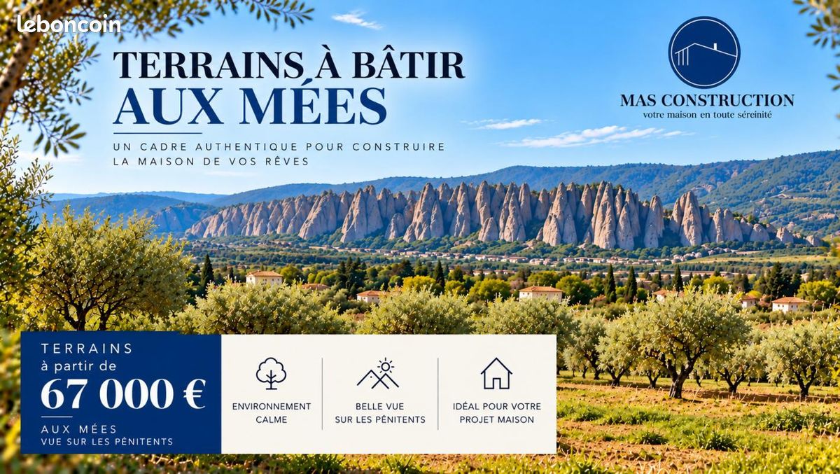 Terrain 500 m² · aux Mées · 62 000 €